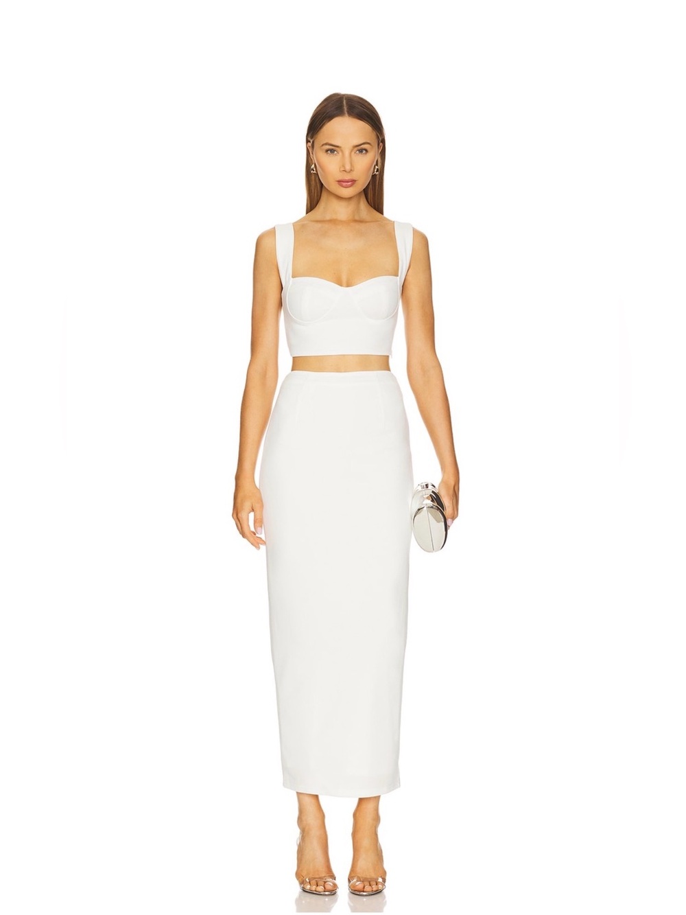 NWT: Superdown Veneda Skirt Set - White - M